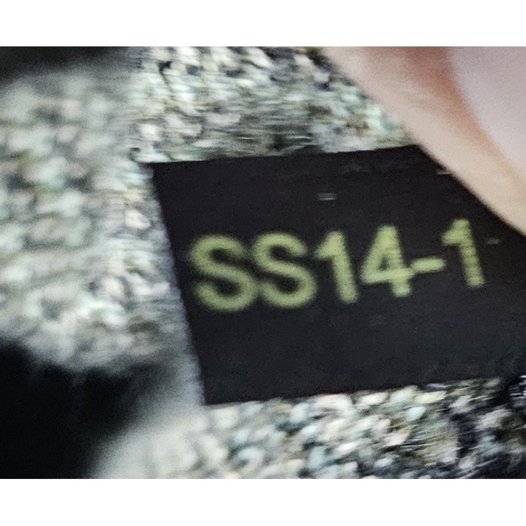 Peruvian Connection Kashmiri Pima Cotton Dress Gray Green Floral Jacquard XS - Picture 6 of 6